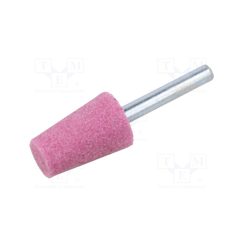 10 pcs : MN.006 - Grindingstone, Ø: 20mm, Ø: 6mm, Tip mat: aluminium oxide