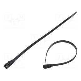 200 pcs : BMN3690 - Cable tie, double lock, L: 360mm, W: 9mm, polyamide, 540N, black