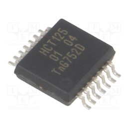 10 pcs : 74HCT125DB,112 - IC: digital, buffer,non-inverting,line driver, Ch: 4, CMOS,TTL