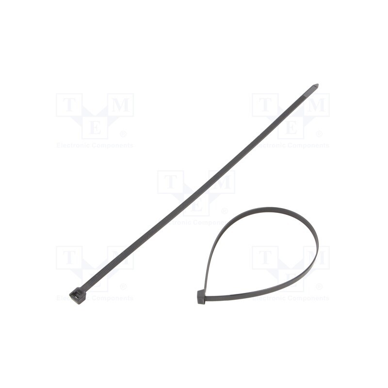 200 pcs : BMN3776 - Cable tie, L: 370mm, W: 7.6mm, polyamide, 550N, black, Ømax: 103.5mm