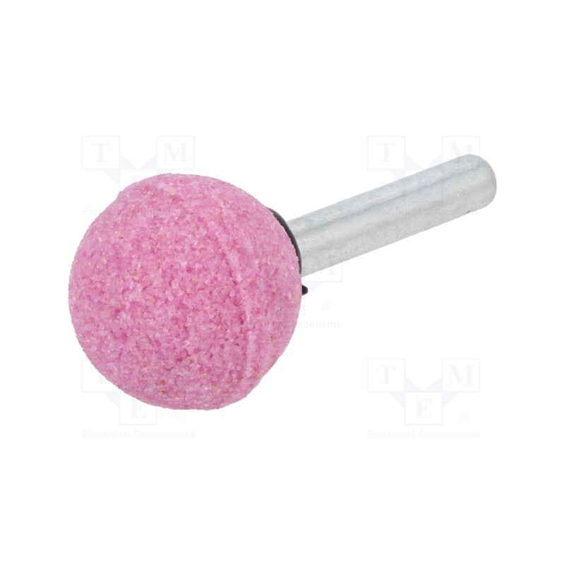 10 pcs : ME.008 - Grindingstone, Ø: 25mm, Ø: 6mm, Tip mat: aluminium oxide