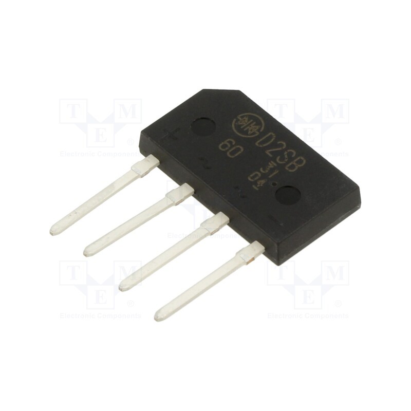 10 pcs : D2SB60-7000 - Bridge rectifier: single-phase, Urmax: 600V, If: 1.5A, Ifsm: 80A