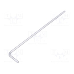 10 pcs : 112025MR - Wrench, hex key,spherical, HEX 2,5mm, tool steel, long, 114.5mm
