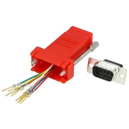 1 pcs - MH Connectors D-sub Adapter Female 9 Way D-Sub to Female RJ45