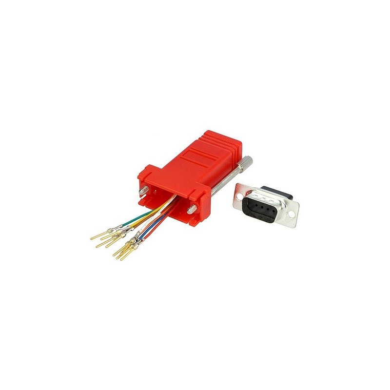 1 pcs - MH Connectors D-sub Adapter Female 9 Way D-Sub to Female RJ45