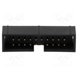 10 pcs : T821120A1S100CEU - Socket, IDC, male, PIN: 20, straight, THT, gold-plated, 2.54mm, black