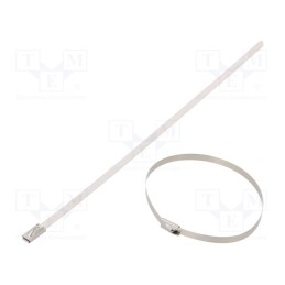 200 pcs : BMS2045 - Cable tie, L: 200mm, W: 4.6mm, stainless steel AISI 304, 890N