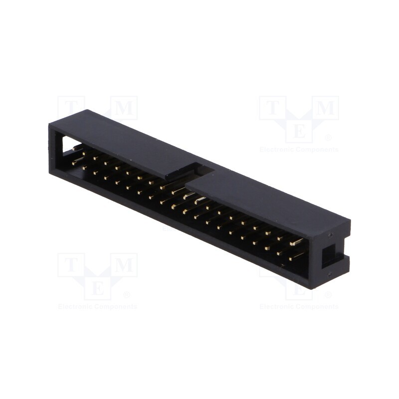 20 pcs : T821140A1S100CEU - Socket, IDC, male, PIN: 40, straight, THT, gold-plated, 2.54mm, black