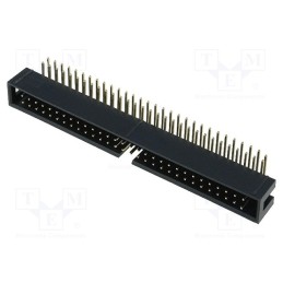 20 pcs : T821160A1R100CEU - Socket, IDC, male, PIN: 60, angled 90°, THT, gold-plated, 2.54mm