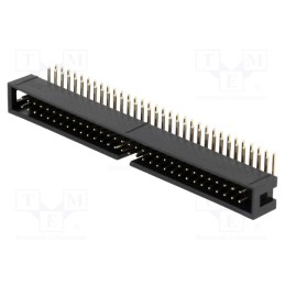 20 pcs : T821164A1R100CEU - Socket, IDC, male, PIN: 64, angled 90°, THT, gold-plated, 2.54mm