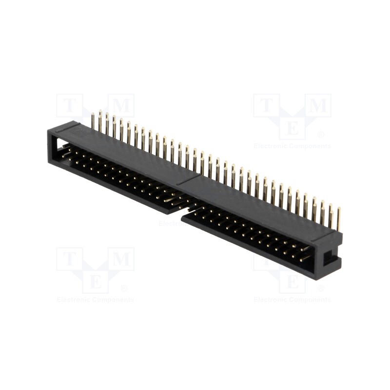 20 pcs : T821164A1R100CEU - Socket, IDC, male, PIN: 64, angled 90°, THT, gold-plated, 2.54mm