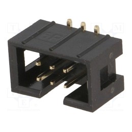 10 pcs : T821M106A1S100CEU-B - Socket, IDC, male, PIN: 6, vertical, SMT, gold flash, 2.54mm