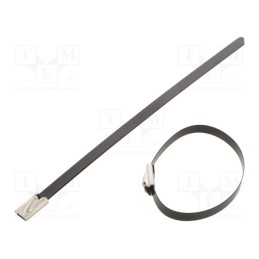 200 pcs : BMSC1345 - Cable tie, L: 125mm, W: 4.6mm, stainless steel AISI 304, 450N