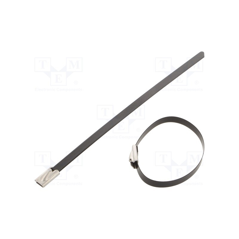 200 pcs : BMSC1345 - Cable tie, L: 125mm, W: 4.6mm, stainless steel AISI 304, 450N