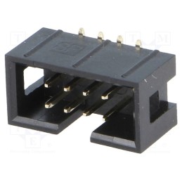 10 pcs : T821M108A1S100CEU-B - Socket, IDC, male, PIN: 8, vertical, SMT, gold flash, 2.54mm