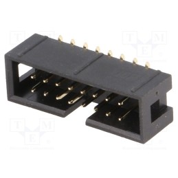 10 pcs : T821M116A1S100CEU-B - Socket, IDC, male, PIN: 16, vertical, SMT, gold flash, 2.54mm