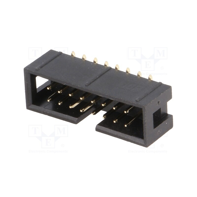 10 pcs : T821M116A1S100CEU-B - Socket, IDC, male, PIN: 16, vertical, SMT, gold flash, 2.54mm