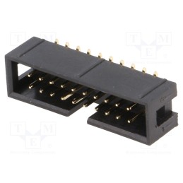 10 pcs : T821M120A1S100CEU-B - Socket, IDC, male, PIN: 20, vertical, SMT, gold flash, 2.54mm