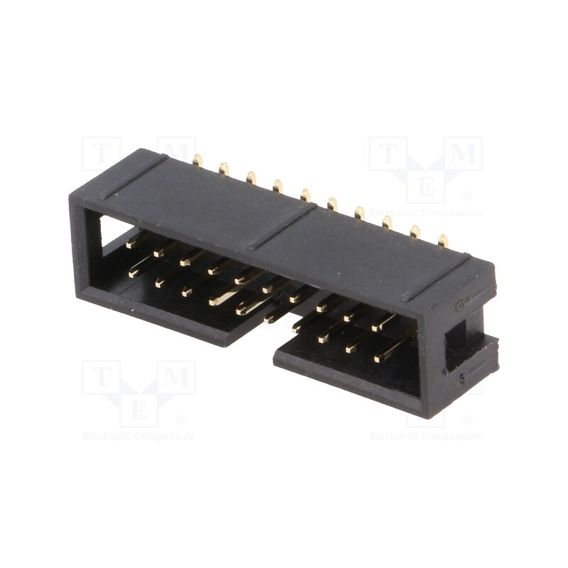 10 pcs : T821M120A1S100CEU-B - Socket, IDC, male, PIN: 20, vertical, SMT, gold flash, 2.54mm