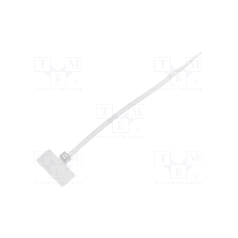 200 pcs : BMT11125 - Cable tie, with label, L: 110mm, W: 2.5mm, polyamide, 80N, natural