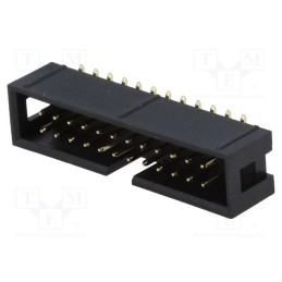 10 pcs : T821M124A1S100CEU-B - Socket, IDC, male, PIN: 24, vertical, SMT, gold flash, 2.54mm