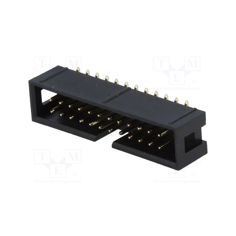10 pcs : T821M124A1S100CEU-B - Socket, IDC, male, PIN: 24, vertical, SMT, gold flash, 2.54mm