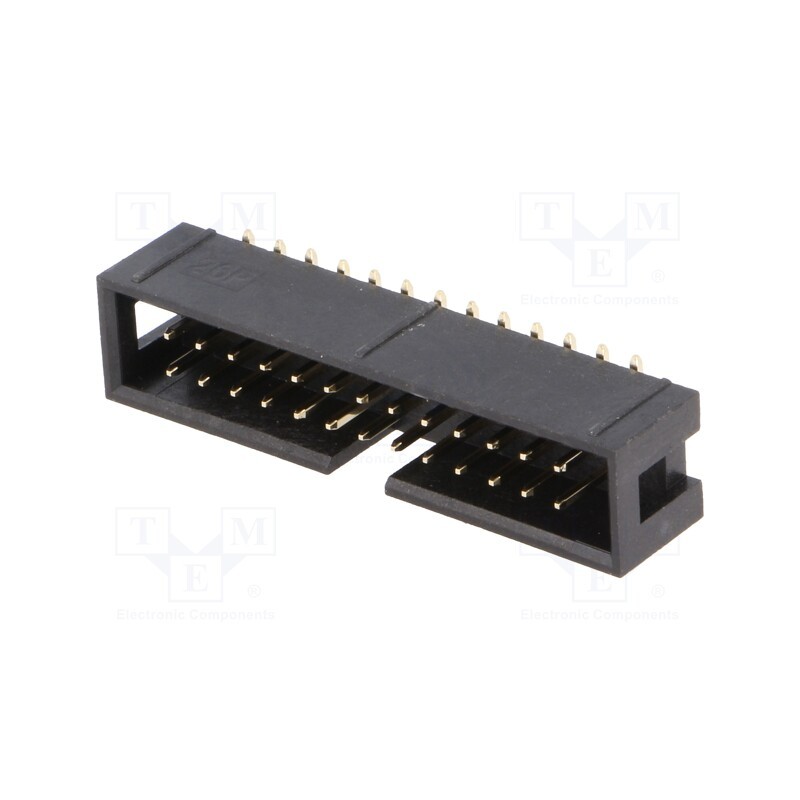 10 pcs : T821M126A1S100CEU-B - Socket, IDC, male, PIN: 26, vertical, SMT, gold flash, 2.54mm