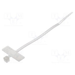 200 pcs : BMT21025 - Cable tie, with label, L: 100mm, W: 2.5mm, polyamide, 80N, natural