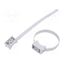 50 pcs : BMTPZFF16/32 - Cable strap clip, polyamide, Application: for braids, light grey