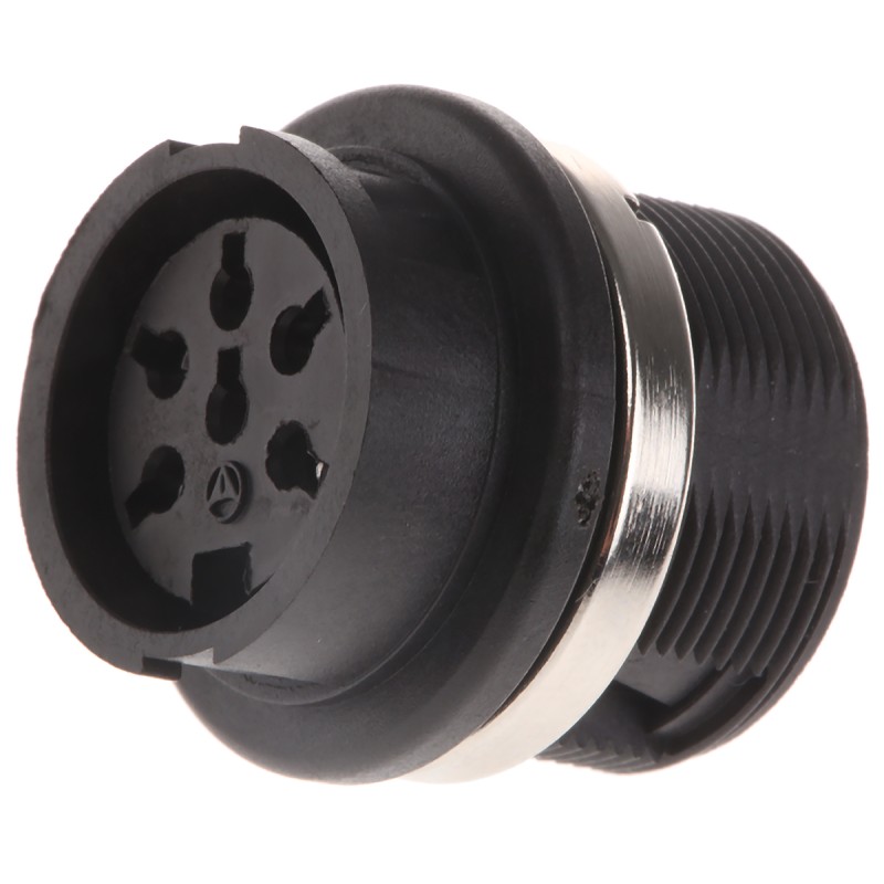 1 pcs - Amphenol Circular Connector, 6 Contacts, Panel Mount, M16 Connector, Socket, Female, signalmate C091 Series