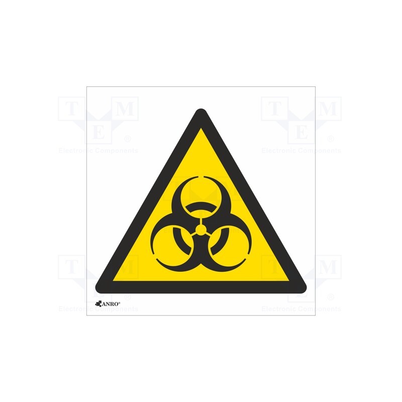 20 pcs : IW/009/C/F - Safety sign, warning, self-adhesive folie, W: 200mm, H: 200mm