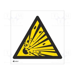 20 pcs : IW/002/C/F - Safety sign, warning, self-adhesive folie, W: 200mm, H: 200mm