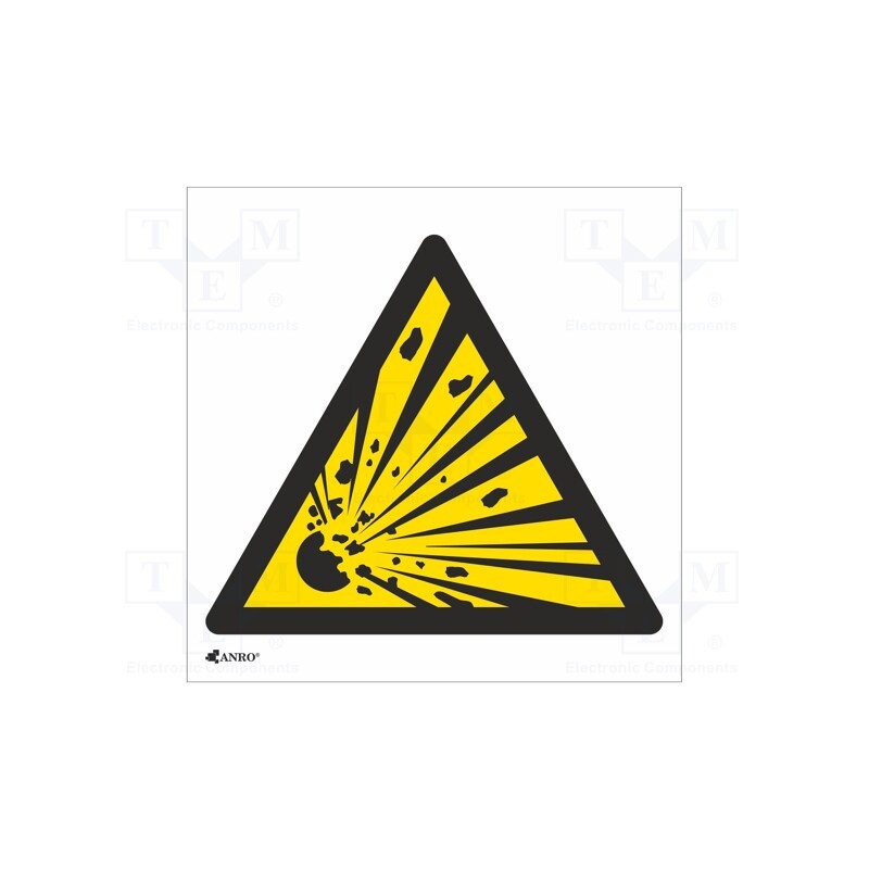 20 pcs : IW/002/C/F - Safety sign, warning, self-adhesive folie, W: 200mm, H: 200mm