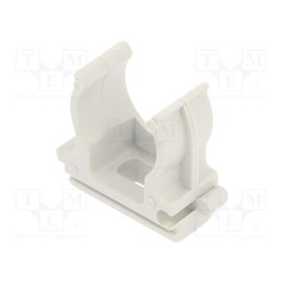 200 pcs : BMTPZFS20 - Bracket, ABS, Application: for braids, light grey, Size: 20