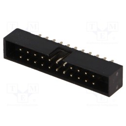 10 pcs : T823-122A1S100HEU - Socket, IDC, male, PIN: 22, straight, THT, gold-plated, 2mm, black