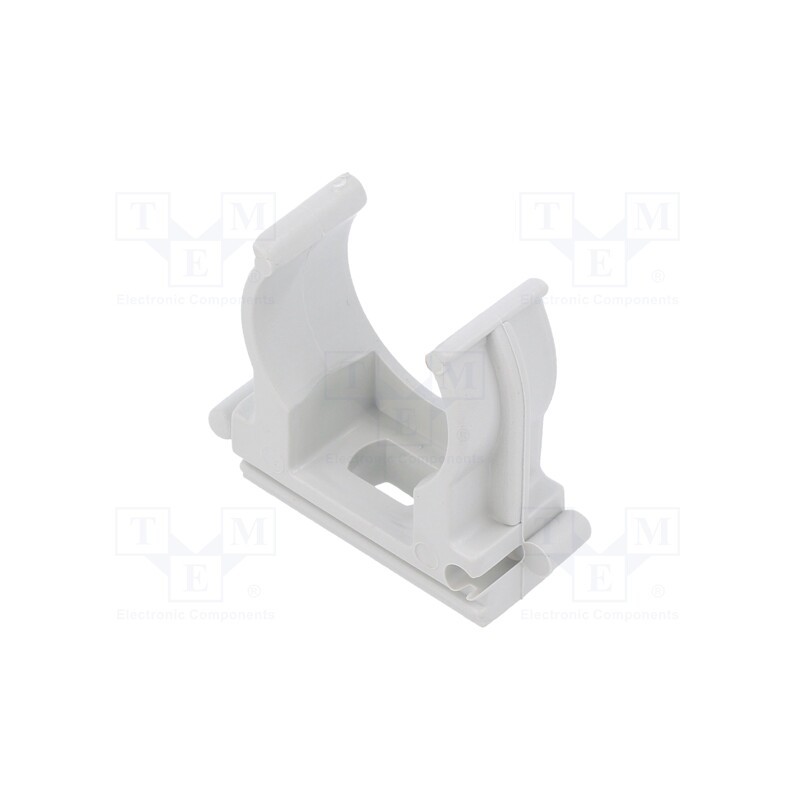 100 pcs : BMTPZFS25 - Bracket, ABS, Application: for braids, light grey, Size: 25