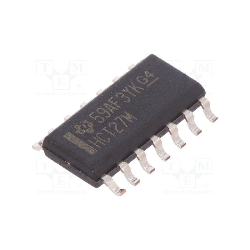 20 pcs : CD74HCT27M - IC: digital, NOR, Ch: 3, IN: 3, SMD, SO14, 4.5÷5.5VDC, -55÷125°C,