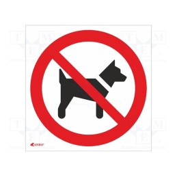 20 pcs : IP/021/C/F - Safety sign, prohibitory, self-adhesive folie, W: 200mm, H: 200mm