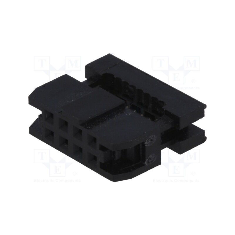 10 pcs : T826108A100CEU - Plug, IDC, female, PIN: 8, without strain relief, IDC, 1mm, black