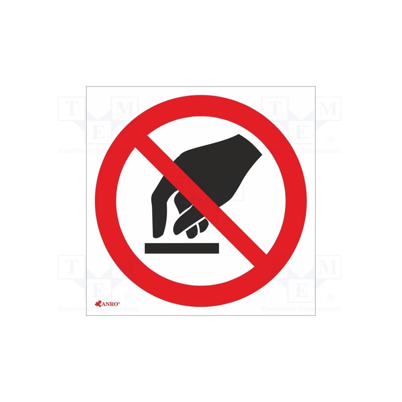 20 pcs : IP/010/C/F - Safety sign, prohibitory, self-adhesive folie, W: 200mm, H: 200mm