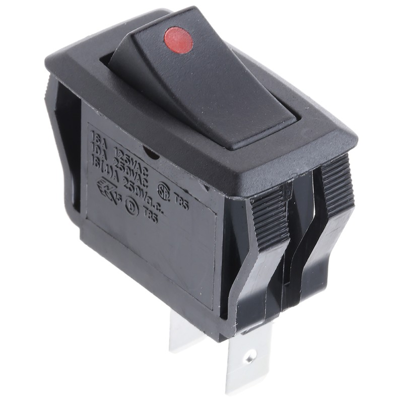 1 pcs - RS PRO SPST, On-Off Rocker Switch Panel Mount