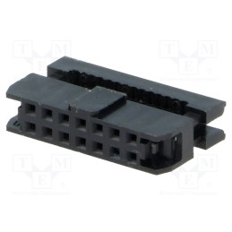 10 pcs : T826114A100CEU - Plug, IDC, female, PIN: 14, without strain relief, IDC, 1mm, black