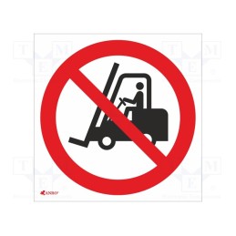 20 pcs : IP/006/C/F - Safety sign, prohibitory, self-adhesive folie, W: 200mm, H: 200mm