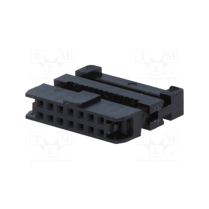 10 pcs : T826114A101CEU - Plug, IDC, female, PIN: 14, with cable clamp, IDC, for ribbon cable