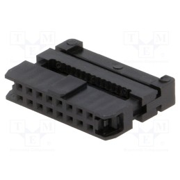 10 pcs : T826116A101CEU - Plug, IDC, female, PIN: 16, with cable clamp, IDC, for ribbon cable