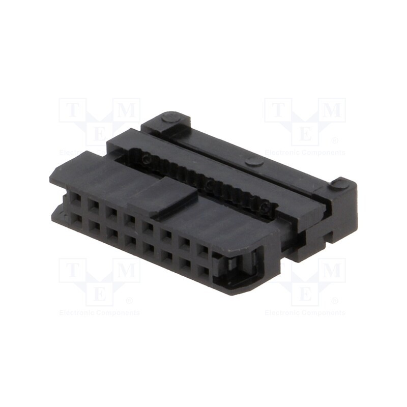 10 pcs : T826116A101CEU - Plug, IDC, female, PIN: 16, with cable clamp, IDC, for ribbon cable