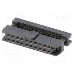 10 pcs : T826120A100CEU - Plug, IDC, female, PIN: 20, without strain relief, IDC, 1mm, black