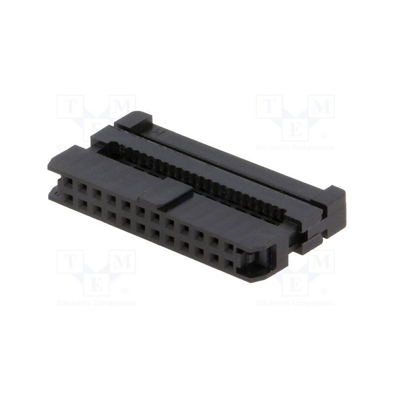 10 pcs : T826124A201CEU - Plug, IDC, female, PIN: 24, with cable clamp, IDC, for ribbon cable