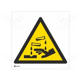 20 pcs : IW/023/C/F - Safety sign, warning, self-adhesive folie, W: 200mm, H: 200mm