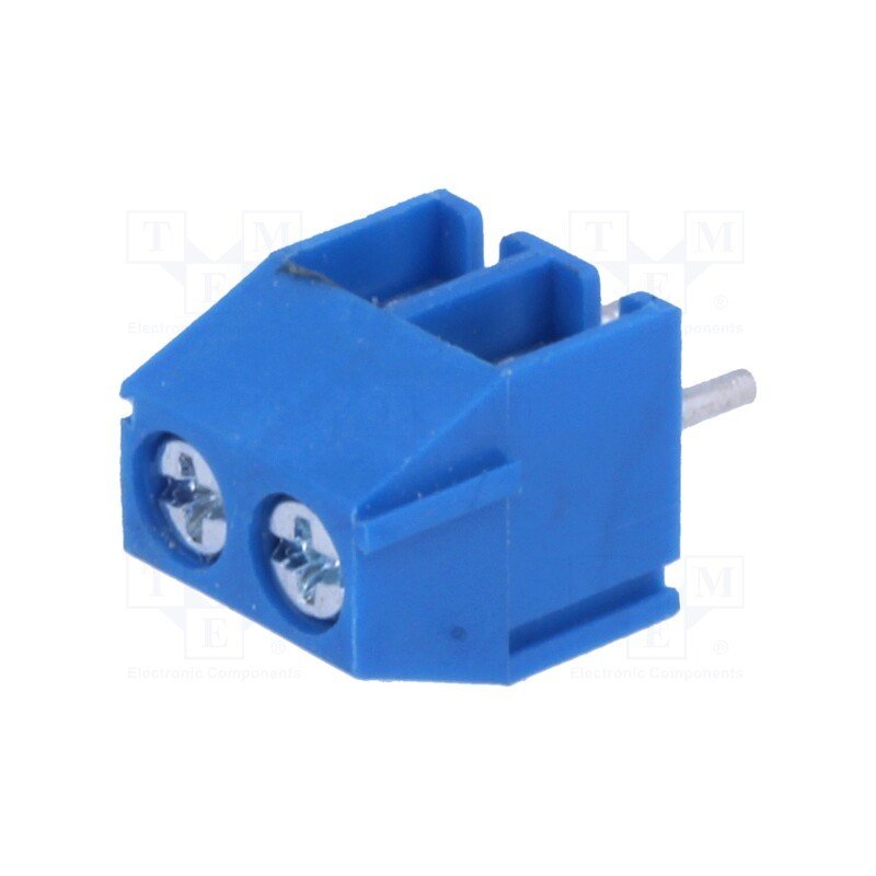 20 pcs : TB-3.5-P-2P/BL - PCB terminal block, angled 90°, 3.5mm, ways: 2, on PCBs, 0.5÷1mm2